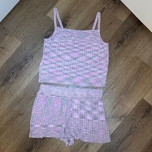 Callahan Pink and Gray Pajama Set